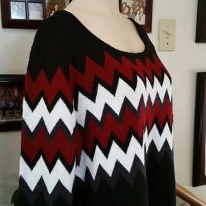 Sandra Darren Sweater dress black, wine & white vintage HP♥️